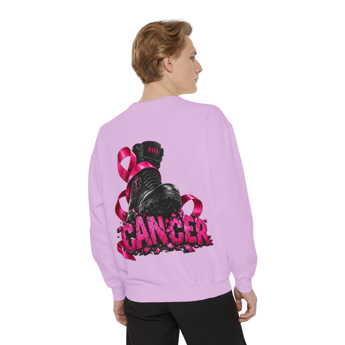 Cancer Awareness Sweatshirt EMS Edition– Pink Ribbon Fighter Graphic Crewneck
