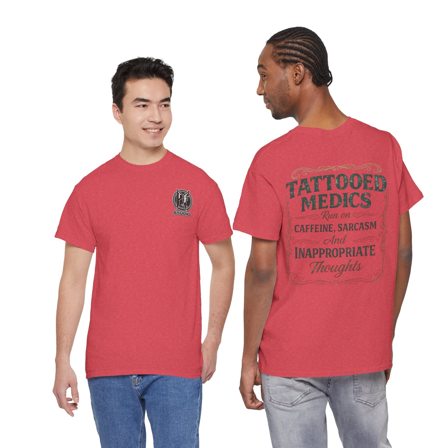 Caffeine & Chaos Tattooed Medics Tee | Paramedic EMS Humor