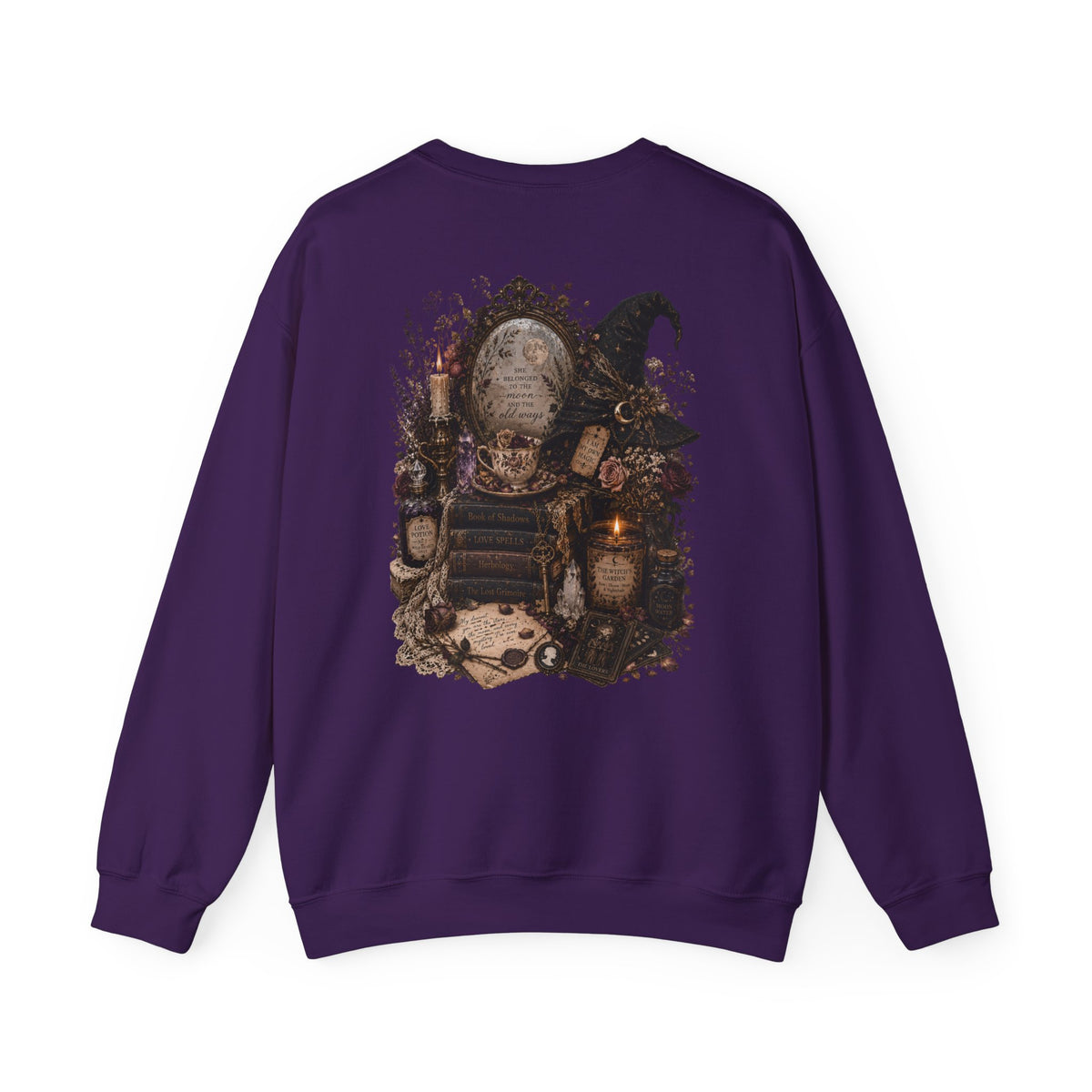 Witchy Apothecary Spellcaster Illustration Sweatshirt | Occult, Vintage Potion Art