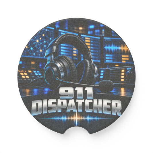 Soapstone Car Coaster — 911 Dispatcher Design