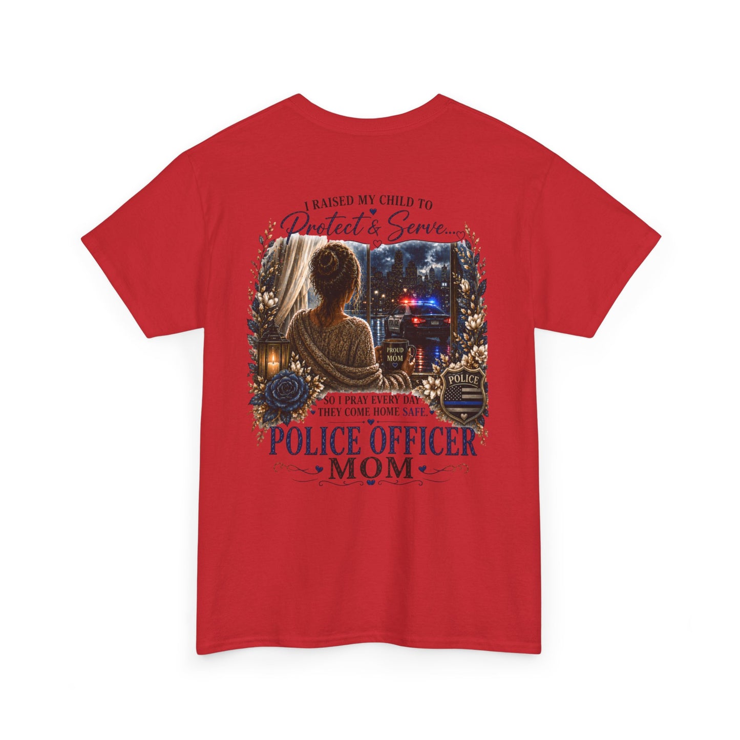 Police Mom T-Shirt — Proud Blue Line Law Enforcement Family Tee