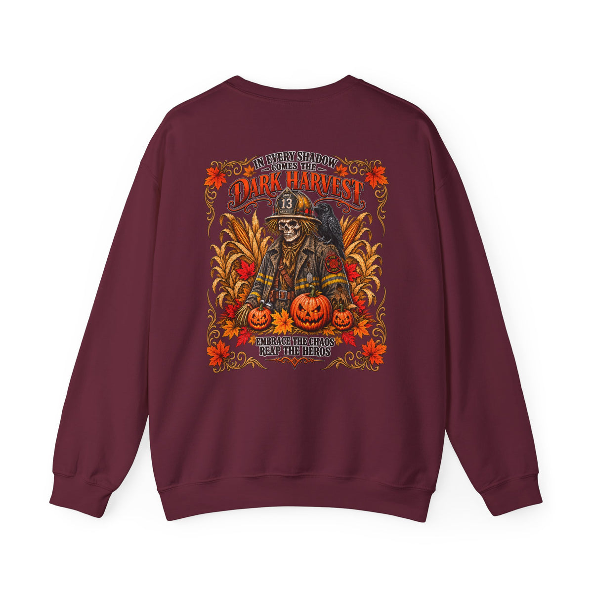 Dark Harvest Fire Fighter Scarecrow Sweatshirt