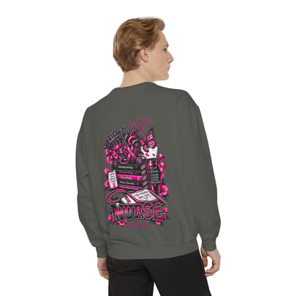 Breast Cancer Awareness Nurse Sweatshirt — Pink Ribbon RN Crewneck