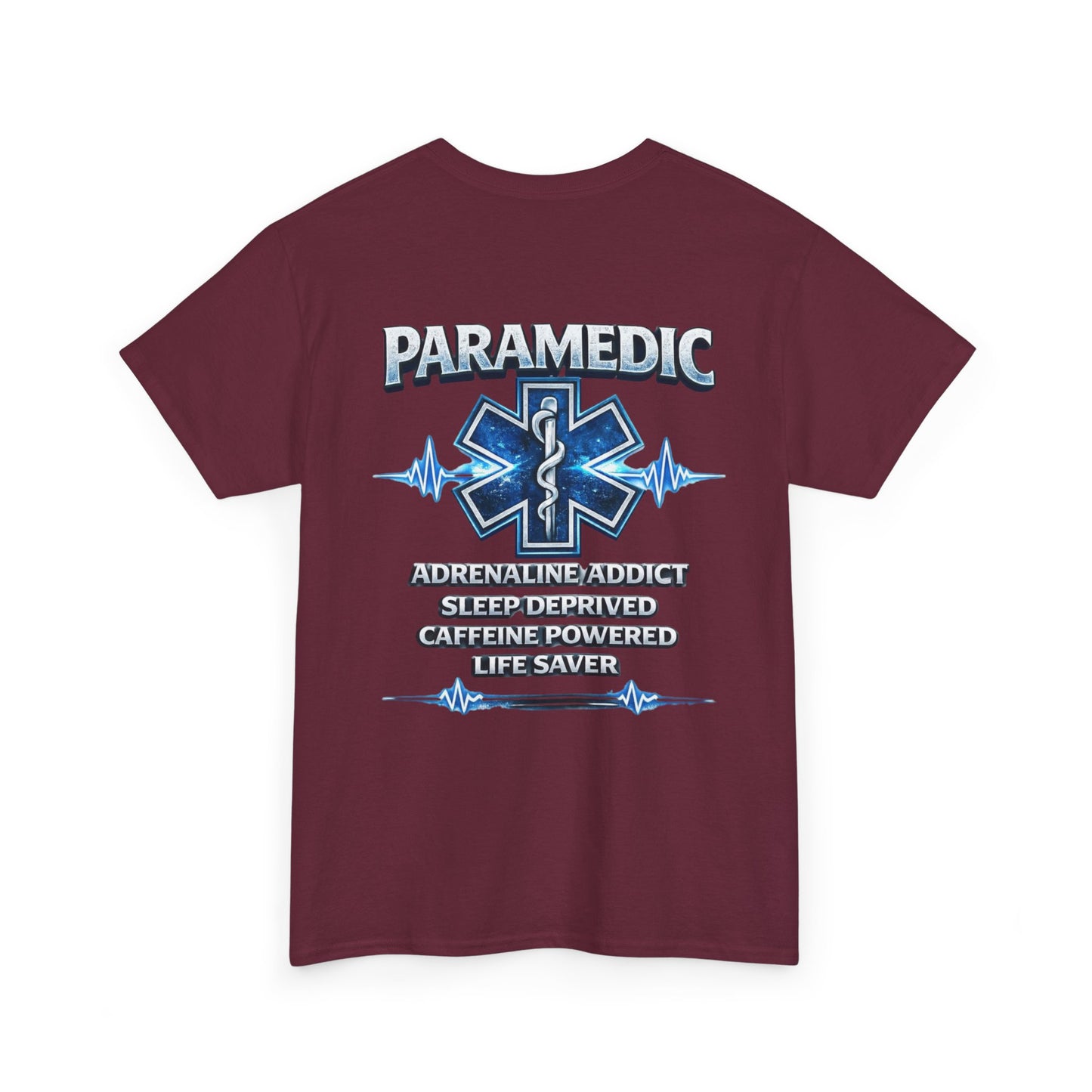 Adrenaline & Caffeine EMT Paramedic Tee | First Responder Typography