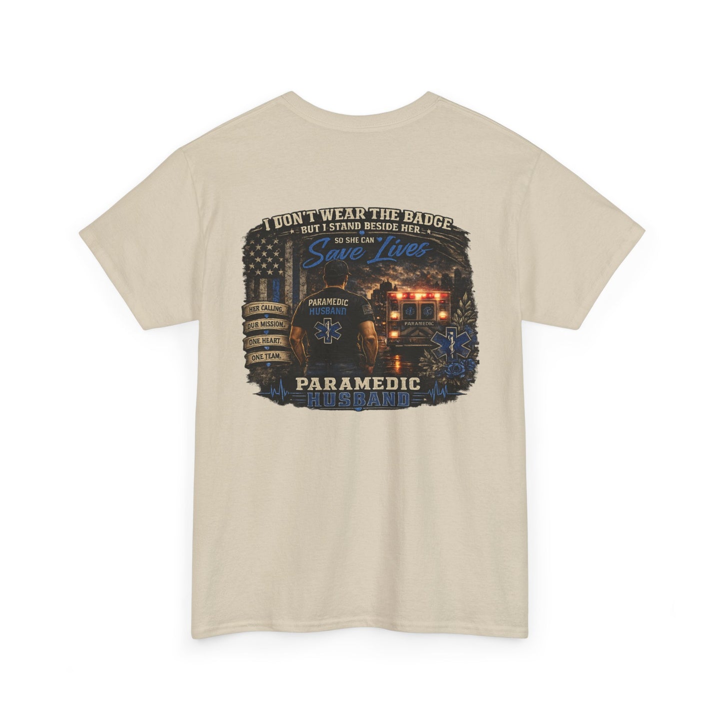 Paramedic Wife Support Shirt Tee | EMS Husband Shirt | EMT First Responder Family