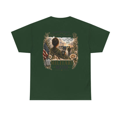 Military Mom Tee — “I Raised My Child to Defend Our Freedom” Patriotic Shirt