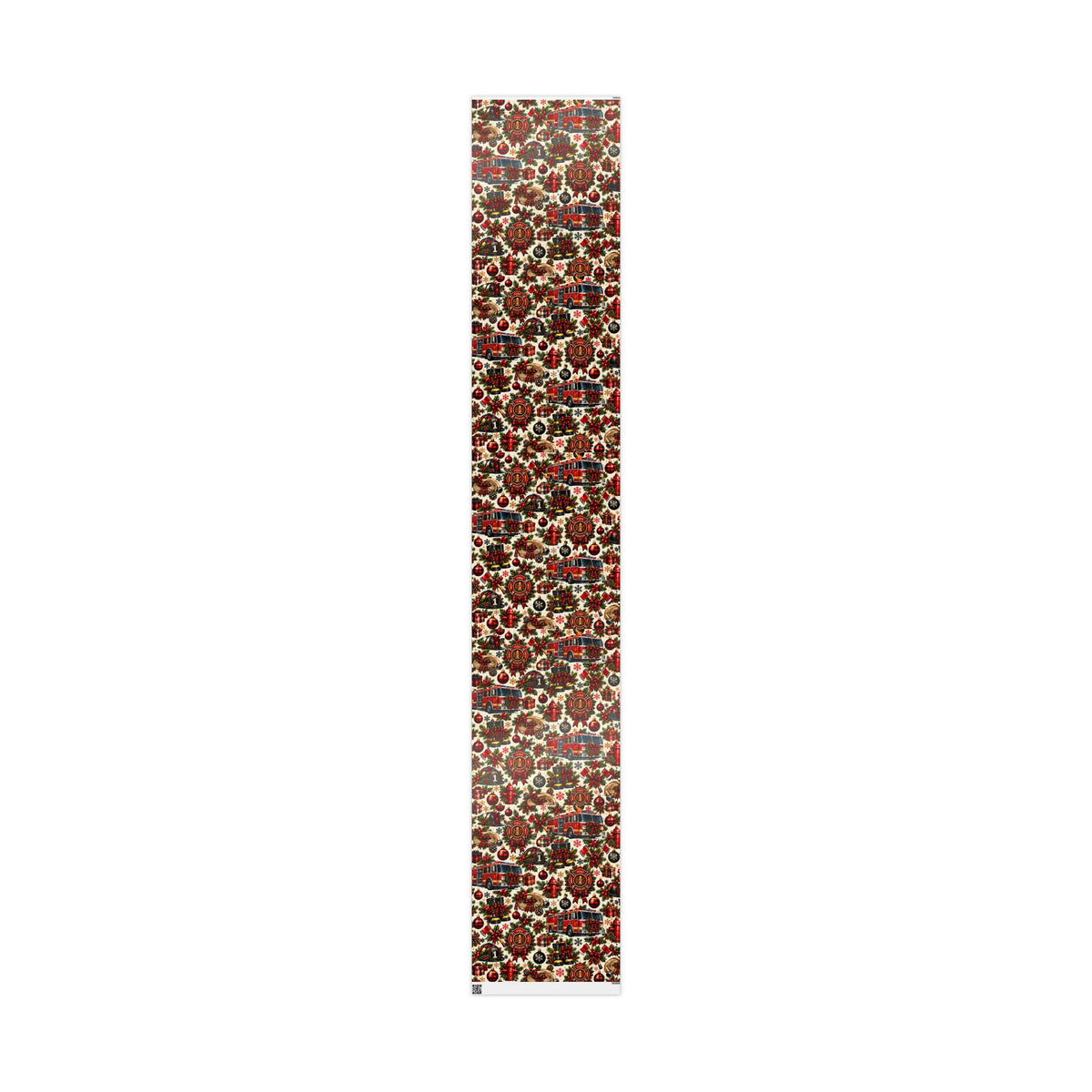 Firefighter Christmas Wrapping Paper – Holiday Firetruck & Badges Gift Wrap