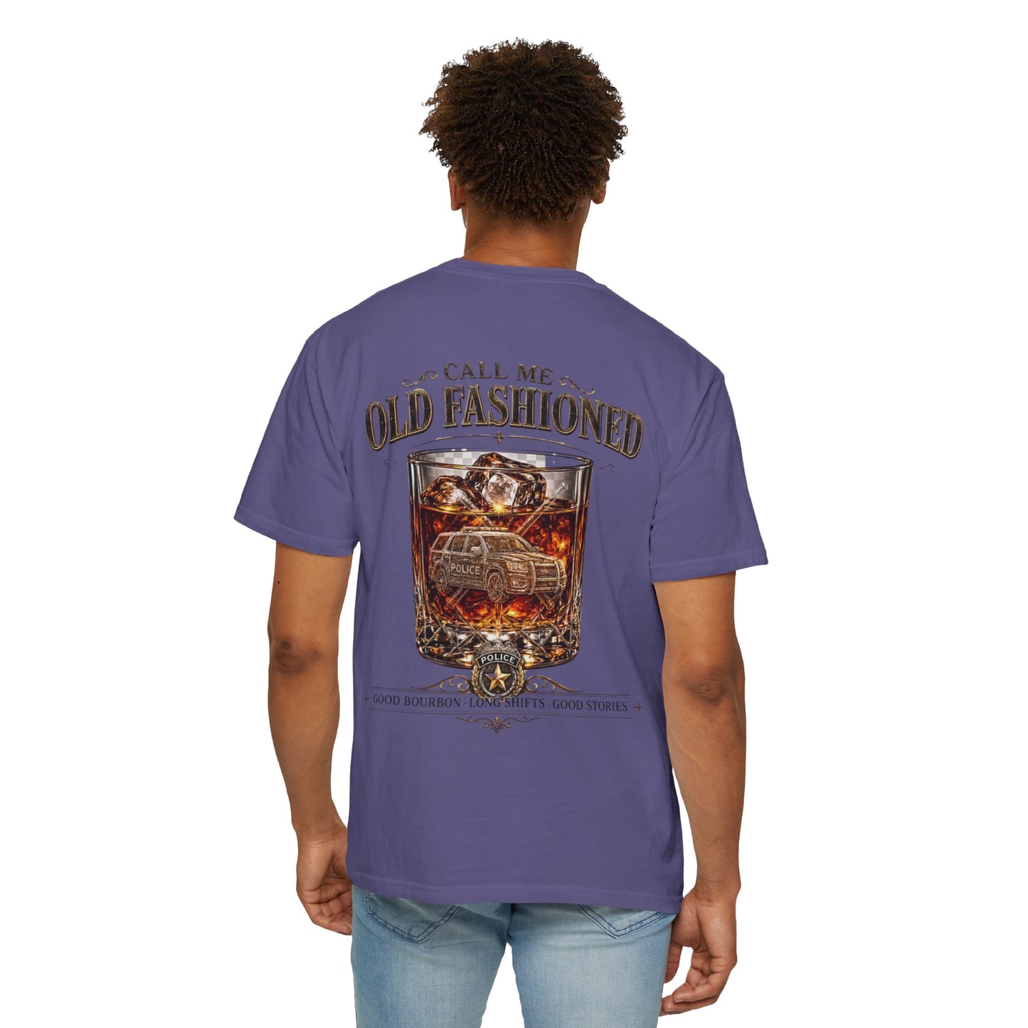 Police Bourbon & Brotherhood T-Shirt — "Call Me Old Fashioned"