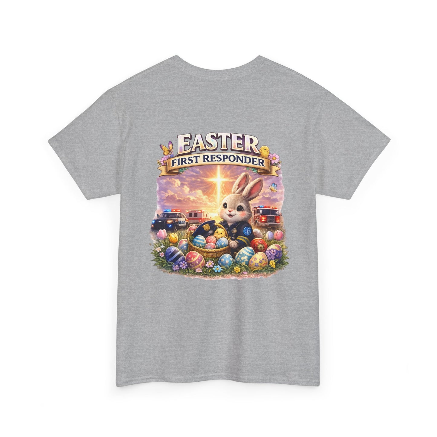 First Responder Easter T-Shirt — Cute EMS, Firefighter & Police Holiday Tee