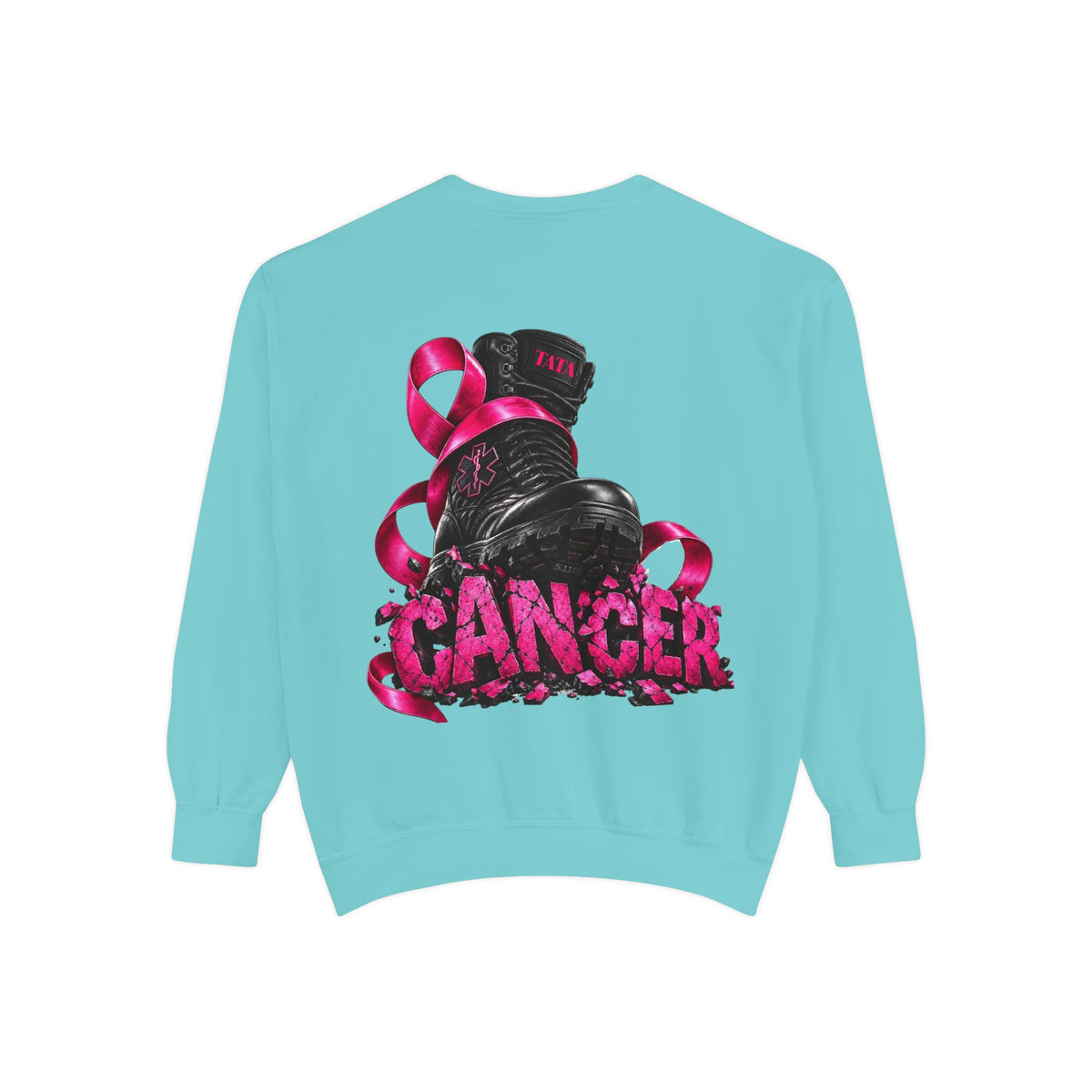 Cancer Awareness Sweatshirt  EMS Edition– Pink Ribbon Fighter Graphic Crewneck