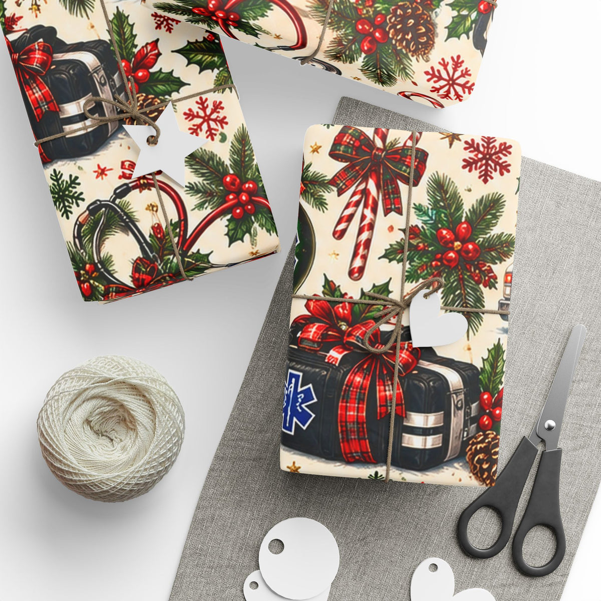 Wrapping Paper – Christmas Emergency Medical Services Design