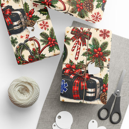 Wrapping Paper – Christmas Emergency Medical Services Design