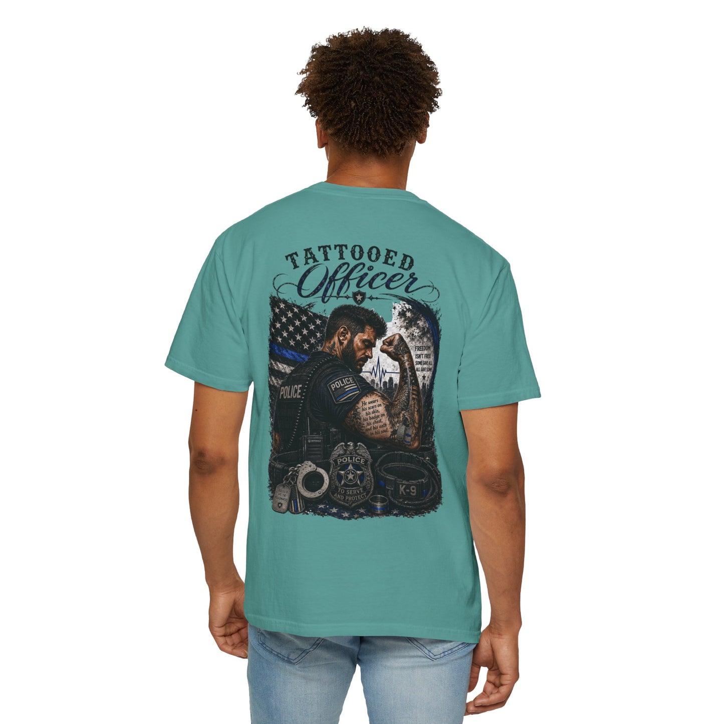 Thin Blue Line Tribute K-9 Police T-Shirt — To Serve & Protect