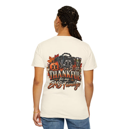 Thankful for My EMS Family Shirt | Paramedic Thanksgiving Sweatshirt | EMT Fall Shirt | First Responder Gift | EMS Crewneck or T-Shirt