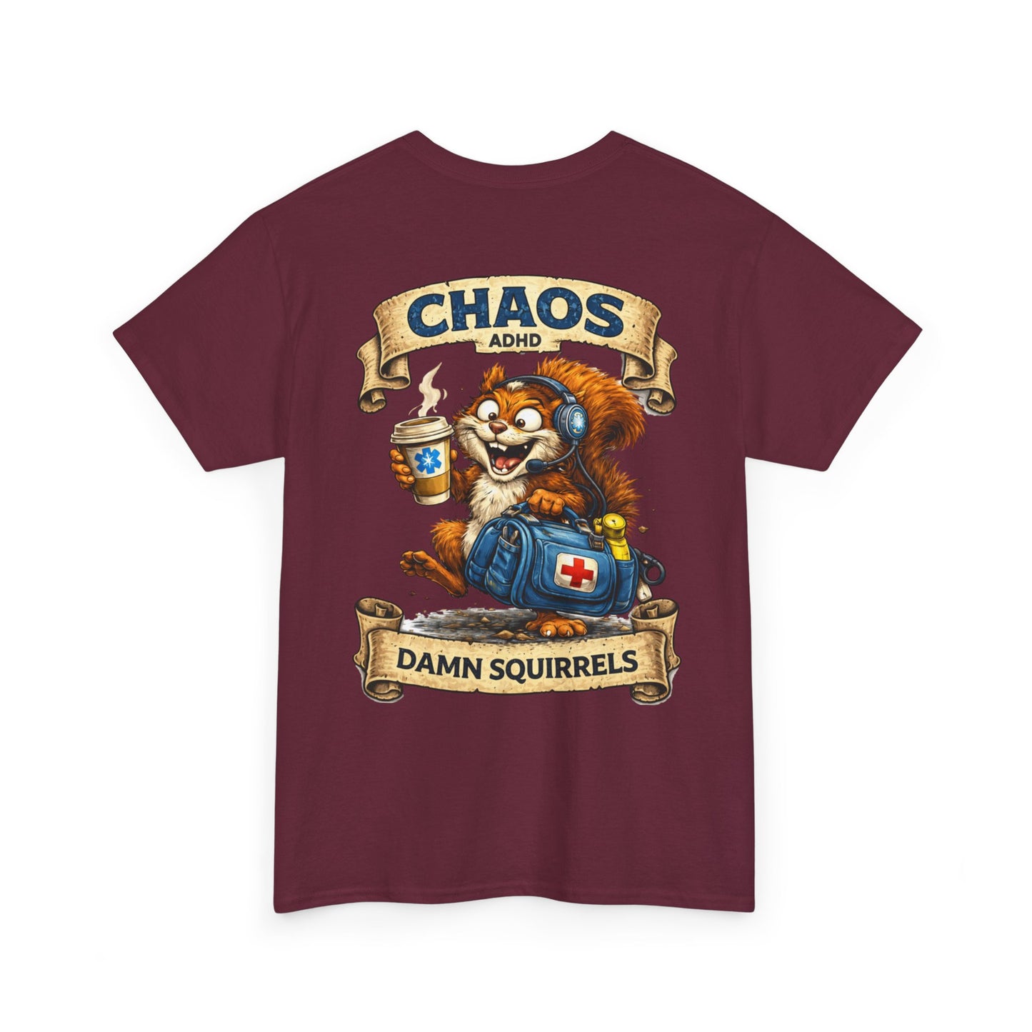 ADHD Chaos Squirrel Paramedic Tee | EMS Chaos EMT Shirt