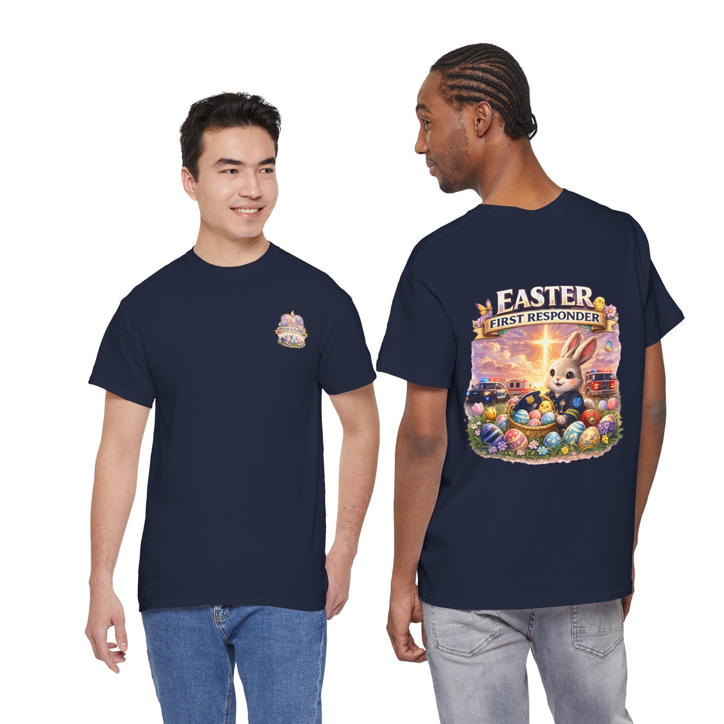 First Responder Easter T-Shirt — Cute EMS, Firefighter & Police Holiday Tee