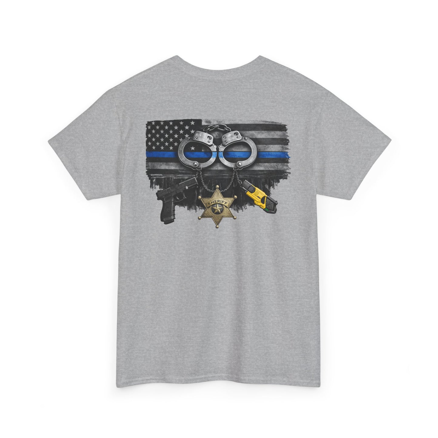 Blue Line Flag Police Support T-Shirt, police gift, officer gear