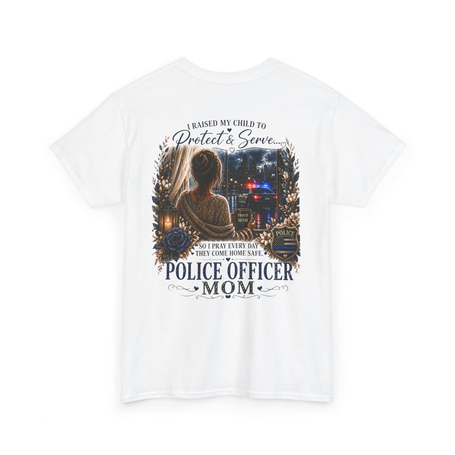 Police Mom T-Shirt — Proud Blue Line Law Enforcement Family Tee