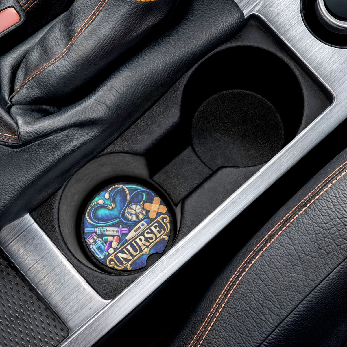 Nurse Car Coaster — Medical Symbols Soapstone Drink Holder