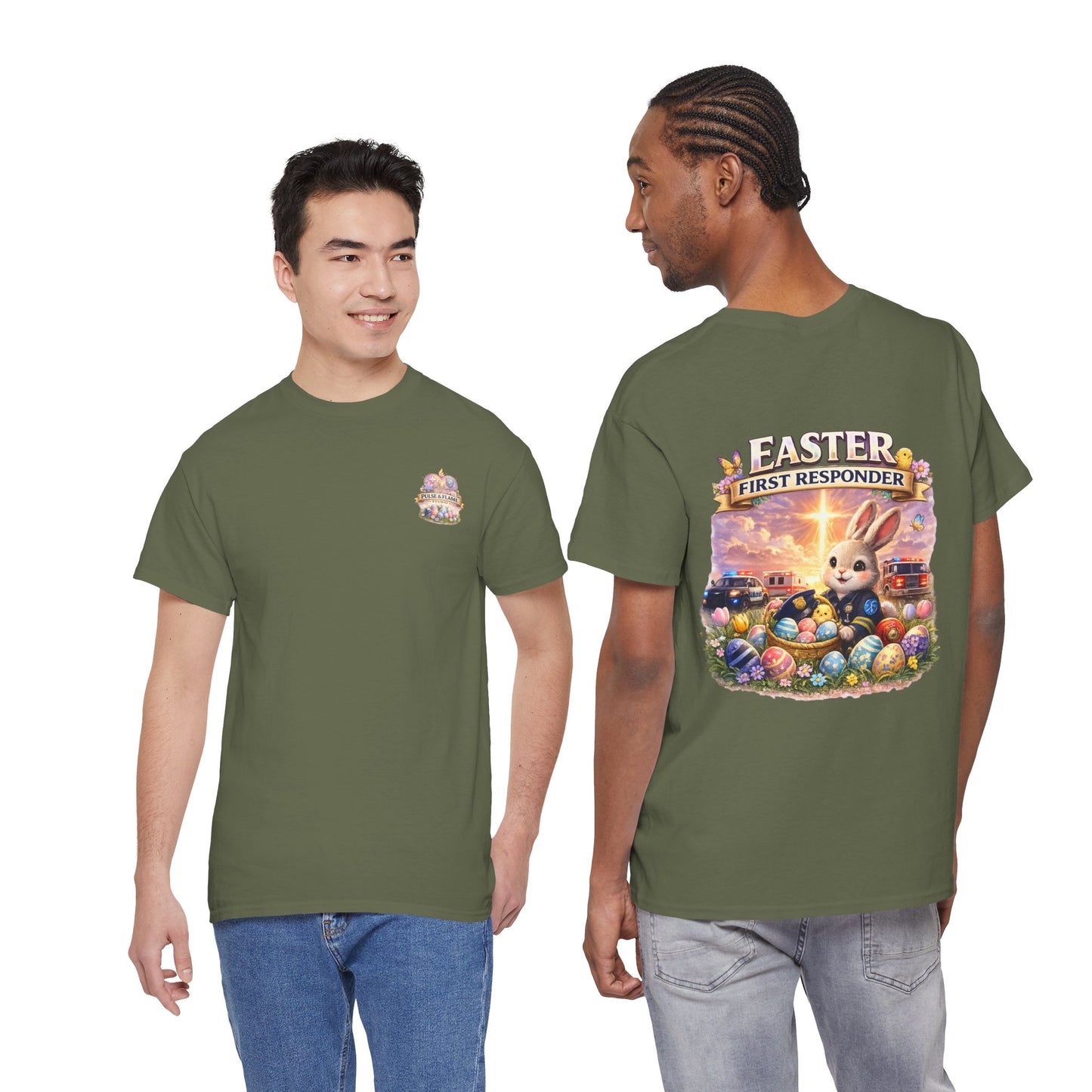 First Responder Easter T-Shirt — Cute EMS, Firefighter & Police Holiday Tee