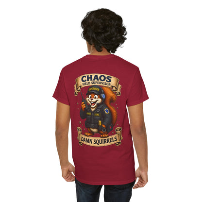 EMS Field Supervisor 'Chaos Squirrel' T-Shirt — Funny EMS Supervisor Gift