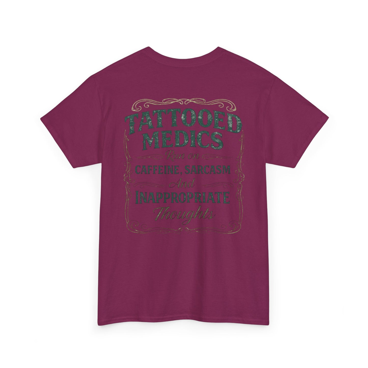 Caffeine & Chaos Tattooed Medics Tee | Paramedic EMS Humor