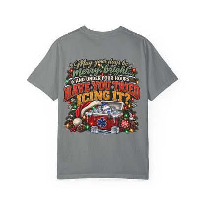 Have You Tried Icing It? Christmas EMS Shirt | Funny Paramedic Holiday T-Shirt & Sweatshirt | Adult Medical Humor Gift