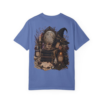 Witchy Altar Illustration T-Shirt | Tarot, Moon, Candles