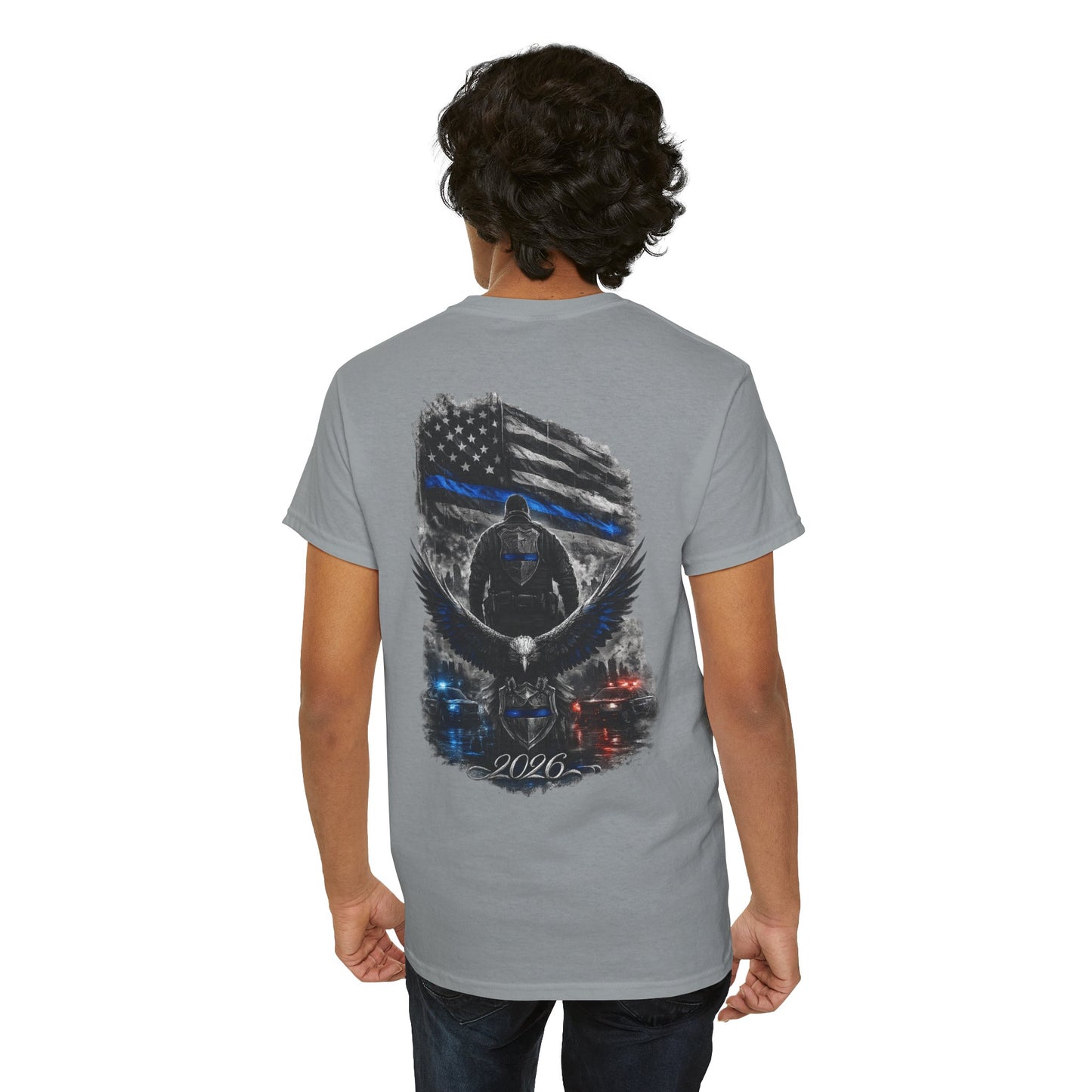 Thin Blue Line Eagle Tee — 2026 Police Support Patriotic Law Enforcement Shirt