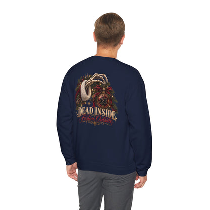 Dead Inside Festive Outside EMS Christmas Sweatshirt, Funny Paramedic Gift, EMT Holiday Crewneck, First Responder Dark Humor