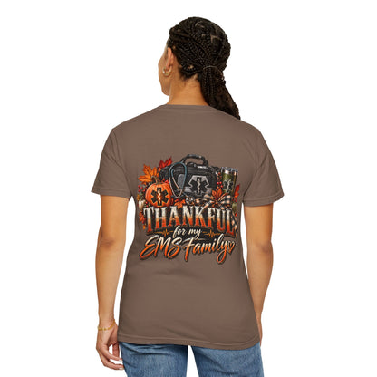 Thankful for My EMS Family Shirt | Paramedic Thanksgiving Sweatshirt | EMT Fall Shirt | First Responder Gift | EMS Crewneck or T-Shirt