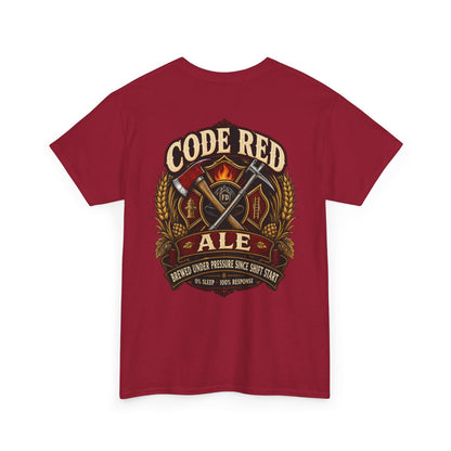 Code Red Ale Firefighter T‑Shirt — Brewed Under Pressure Tribute