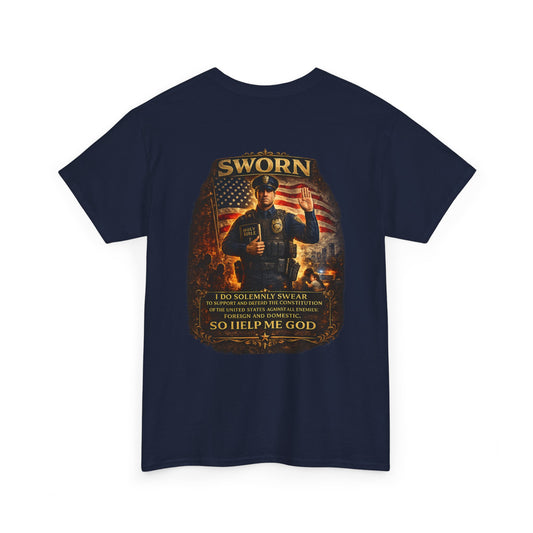 Law Enforcement Oath T-Shirt — Sworn Police Tribute Tee