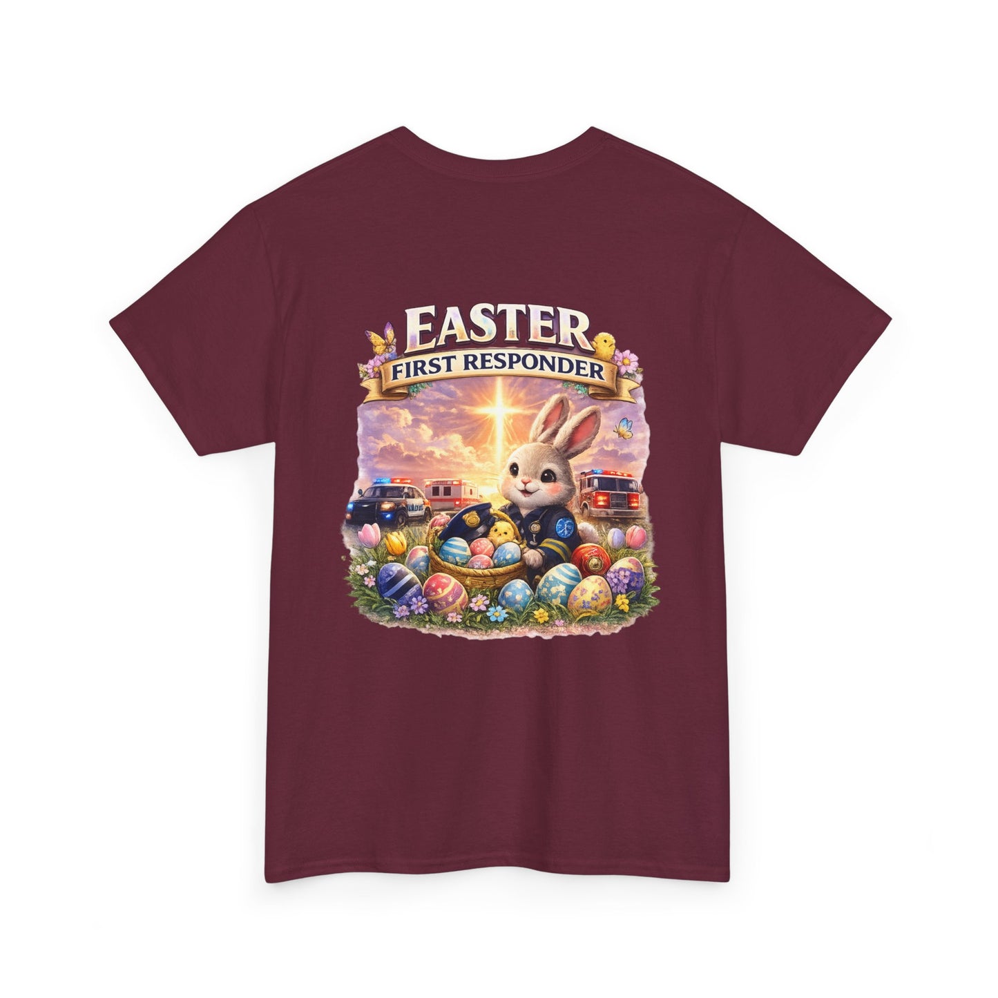 First Responder Easter T-Shirt — Cute EMS, Firefighter & Police Holiday Tee
