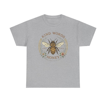Kind Words Stick Like Honey Bee T-Shirt — Sweet Southern Positive Vibes Tee
