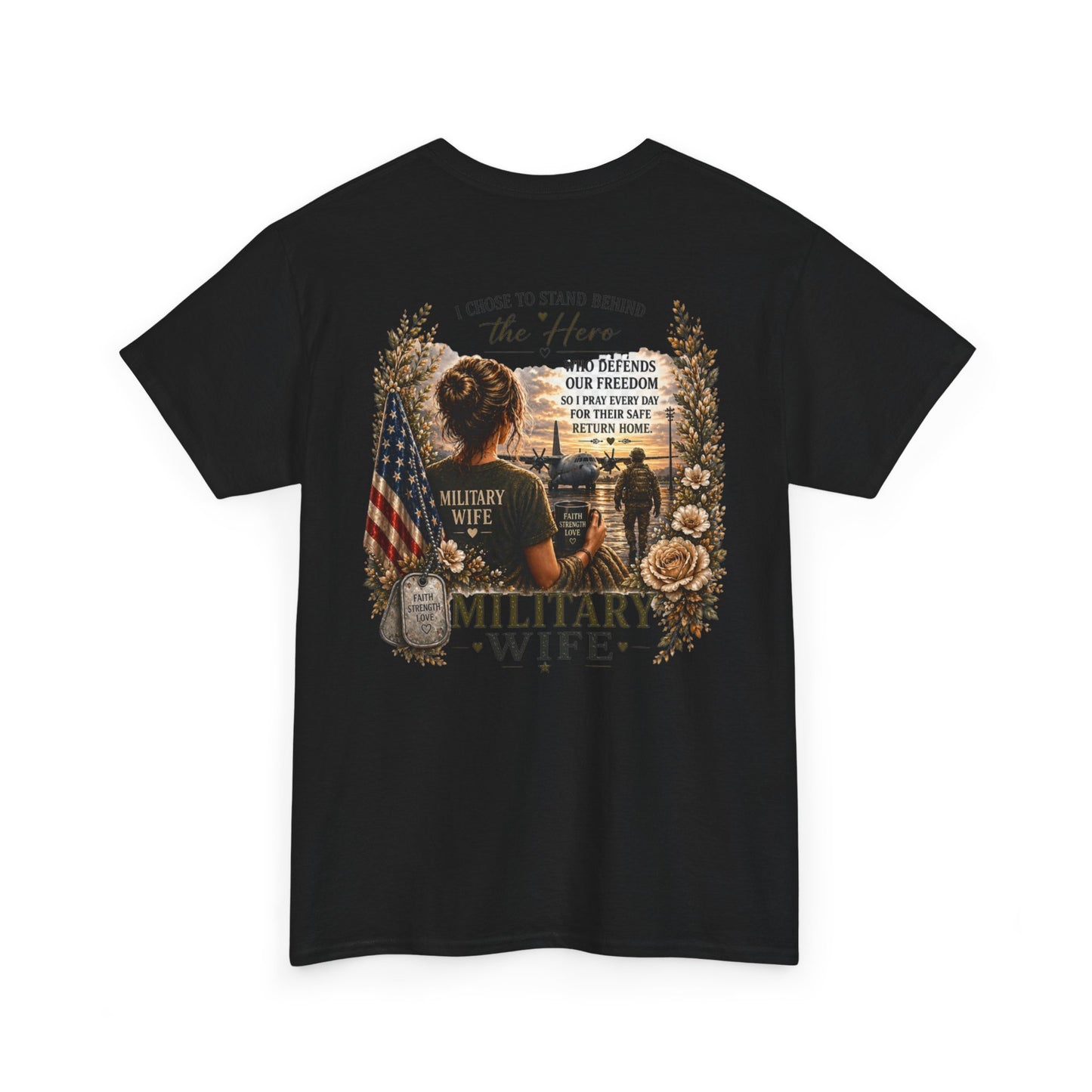 Military Wife Support Tee | Deployment Wife, Proud Military Spouse Shirt