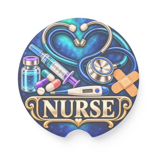 Nurse Car Coaster — Medical Symbols Soapstone Drink Holder