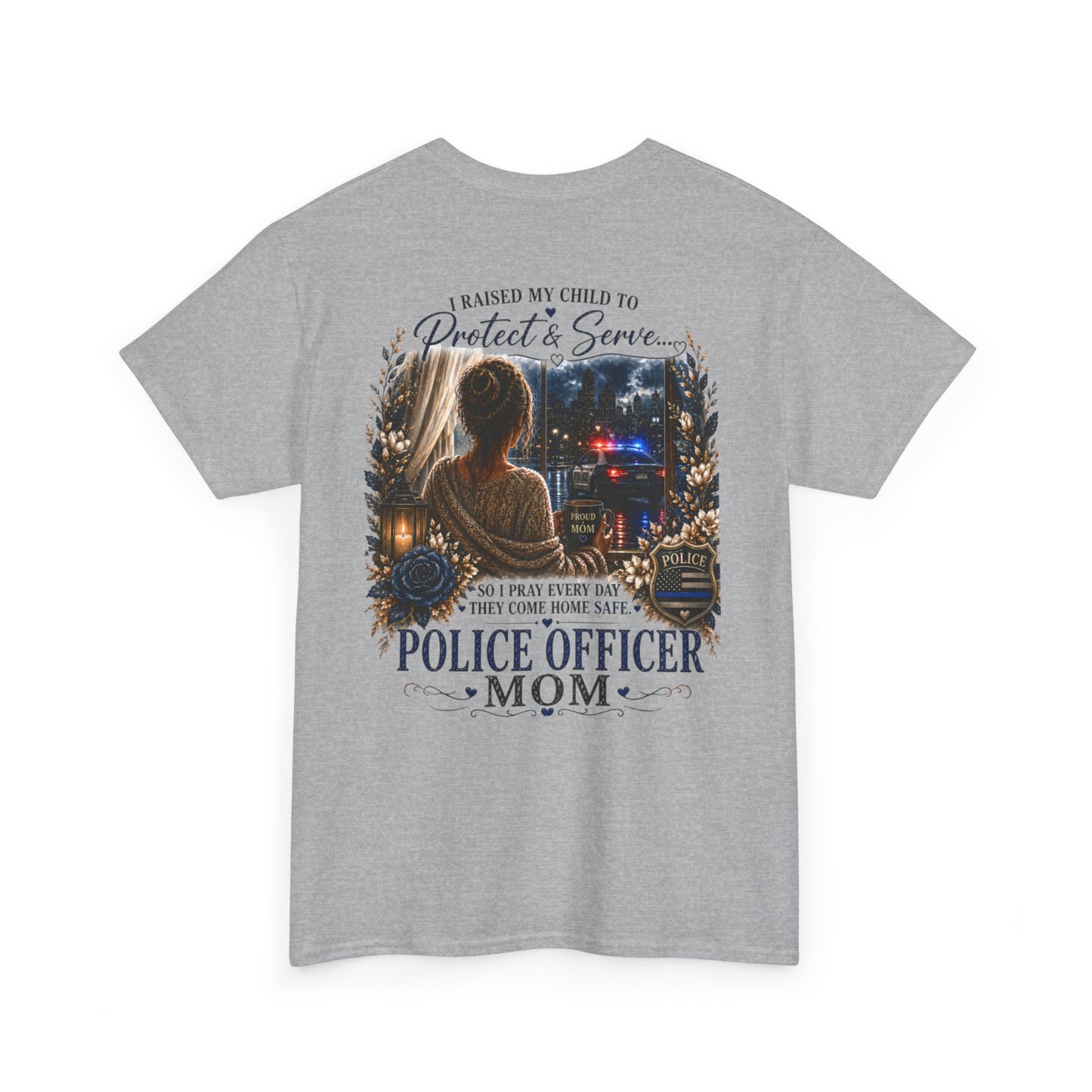 Police Mom T-Shirt — Proud Blue Line Law Enforcement Family Tee