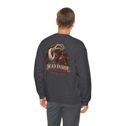 Dead Inside Festive Outside EMS Christmas Sweatshirt, Funny Paramedic Gift, EMT Holiday Crewneck, First Responder Dark Humor