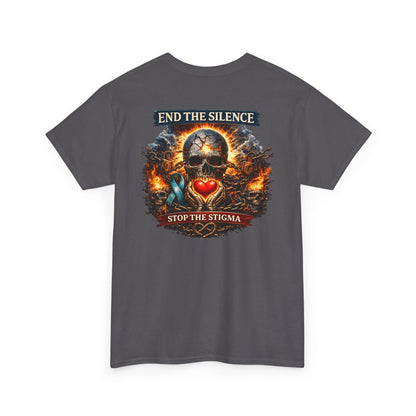 End The Silence Skull Mental Health Awareness Tee | Stop The Stigma