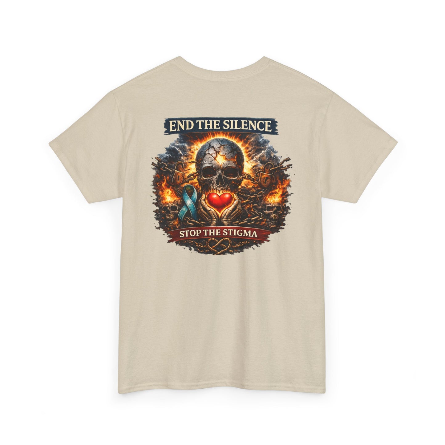 End The Silence Skull Mental Health Awareness Tee | Stop The Stigma
