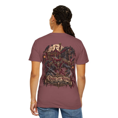Round and Round the Lost Souls Go | Haunted Carousel Gothic Circus Shirt