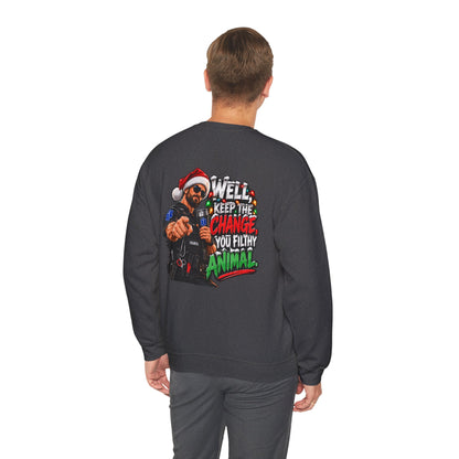 Funny Paramedic Christmas Shirt, Keep the Change You Filthy Animal, EMS Holiday Sweatshirt, EMT Gift, First Responder Christmas Apparel
