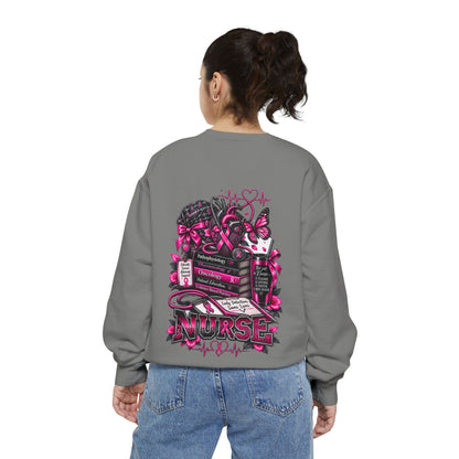 Breast Cancer Awareness Nurse Sweatshirt — Pink Ribbon RN Crewneck