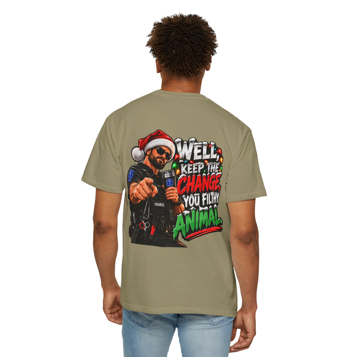 Funny Paramedic Christmas Shirt, Keep the Change You Filthy Animal, EMS Holiday Sweatshirt, EMT Gift, First Responder Christmas Apparel