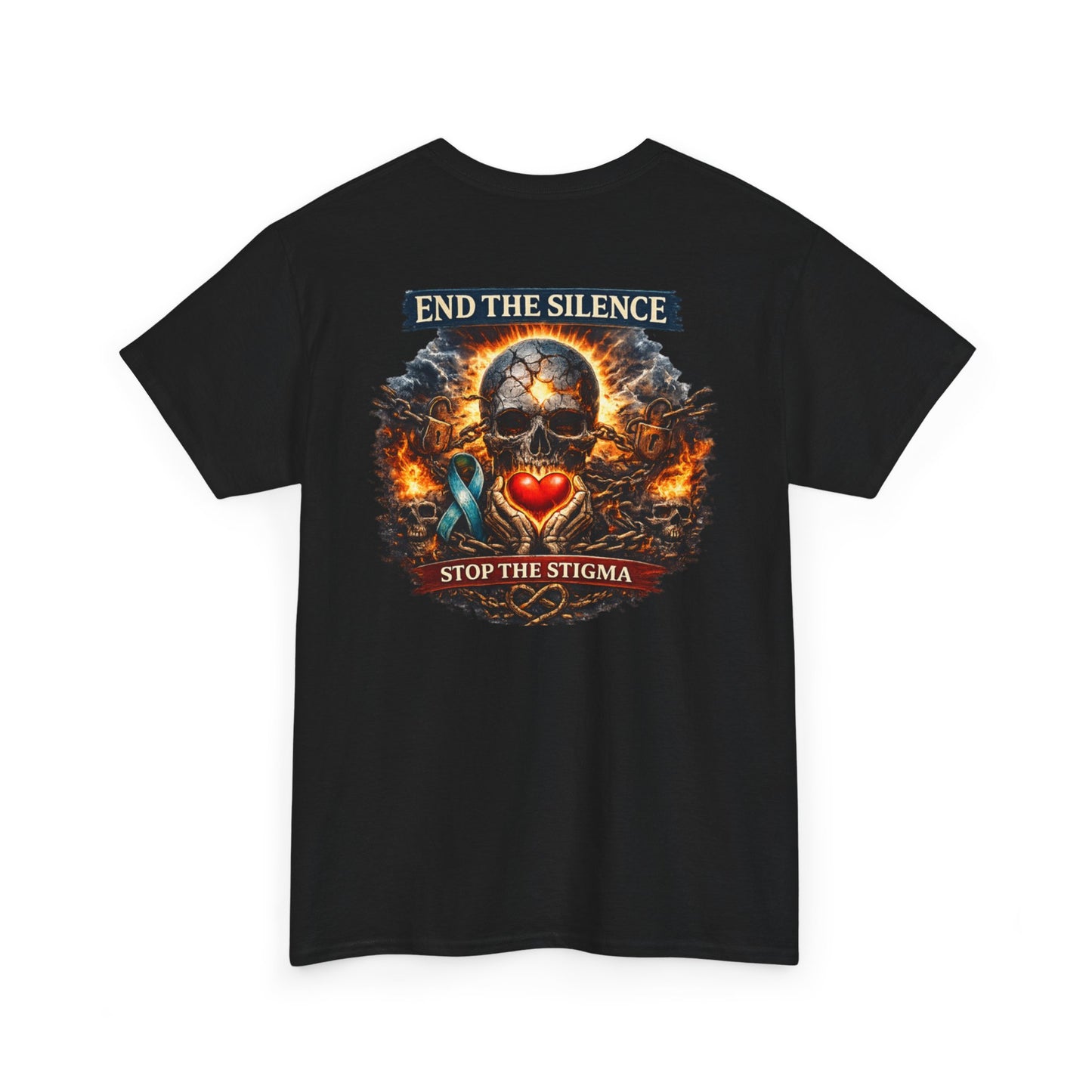 End The Silence Skull Mental Health Awareness Tee | Stop The Stigma