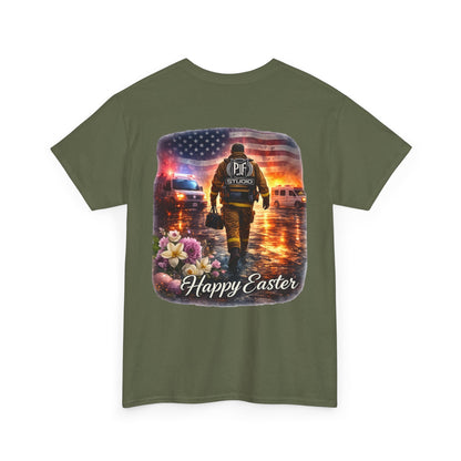 Firefighter Happy Easter T-Shirt — First Responder Gift