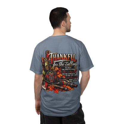 Thankful for the Calling | Firefighter Thanksgiving T-Shirt