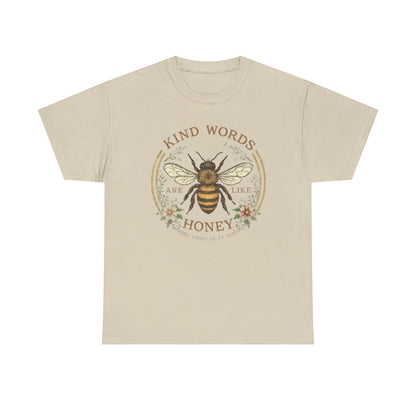 Kind Words Stick Like Honey Bee T-Shirt — Sweet Southern Positive Vibes Tee