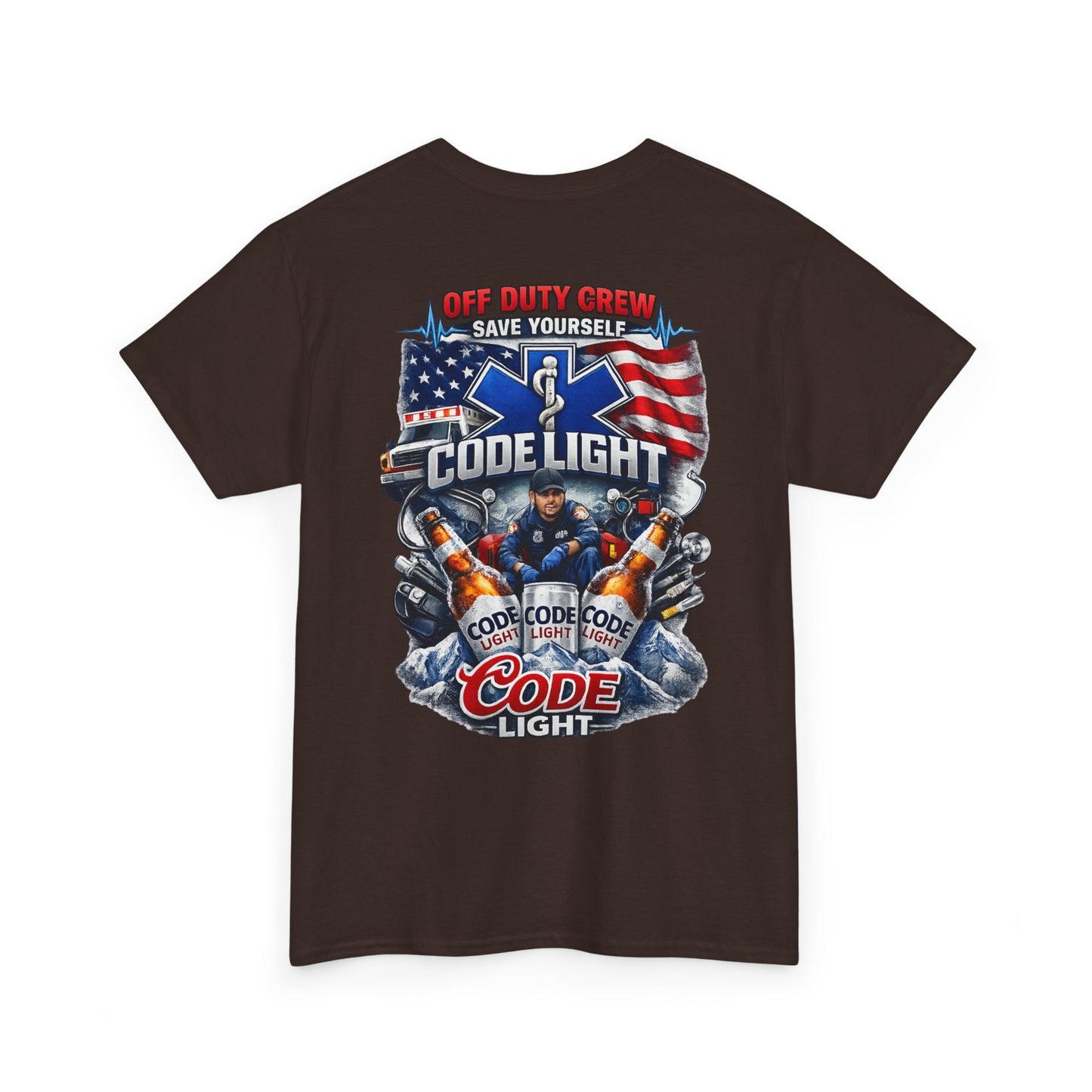 Off Duty Code Light EMT T-Shirt — Funny Paramedic & First Responder Gift